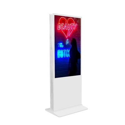 55 Inch Double Sided Floor Standing LCD Advertising Display Multimedia Player