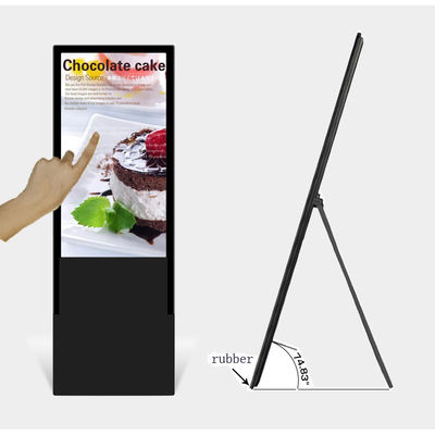 Floor Stand Foldable 49 Inch LCD Signage E-Board Display For Shop Restaurant