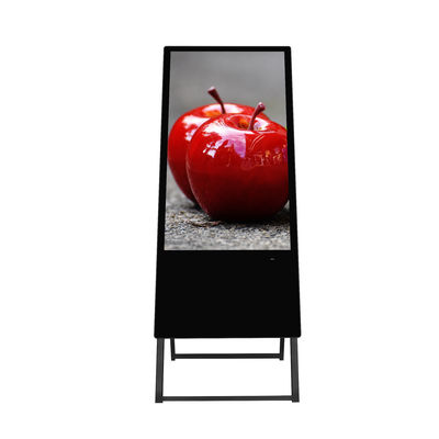 Portable Alone Standing Hollow Bottom 43 Inch LED LCD Poster Digital Menu Board