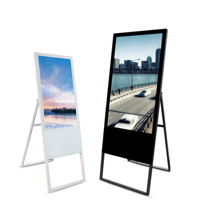 55 Inch Hollow Bottom Floor Standing LCD Digital Menu Boards Display For Restaurants