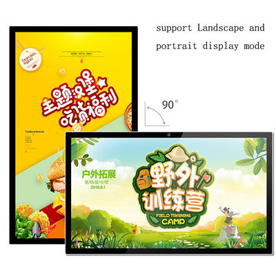 24 Inch Video Panels Wall Mounted Advertising Display With VGA HDMI USB Port Input