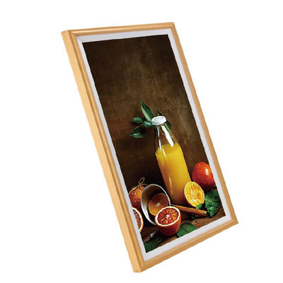 32 Inch Wooden Frame Advertising Display Screen With Split Display Function