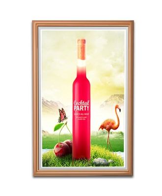 UHD 55 Inch Wood Frame LCD LED Advertising Signage Display WIFI Android Monitor