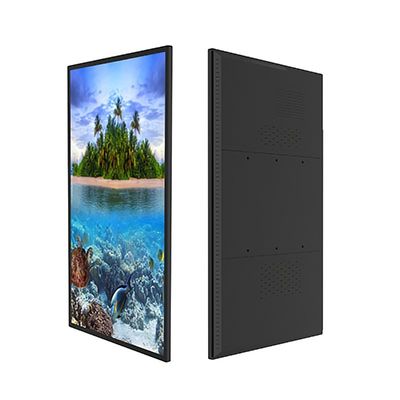 49 Inch Ultra Thin Narrow Bezel Wall Mounted LCD Advertising Display High Brightness
