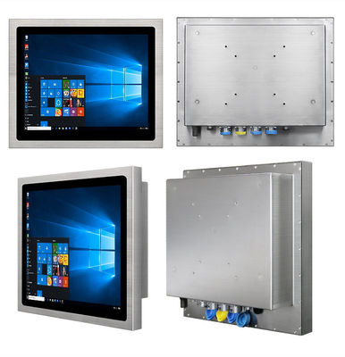 Anti-corrosion Waterproof 15 Inch Stainless Steel PCAP Touch Panel PC Fanless With M12 Connectors IPC For Automation Workstation