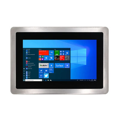 Anti-corrosion 7 Inch Stainless Steel Touch Screen Panel PC Fanless IPC With J1900 J6412 WIth 2RJ45 Lan 2COM 6USB For Automation