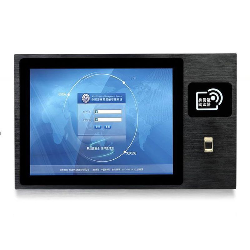 Rugged 18.5 Inch Industrial Touch Panel PC Self Service Smart Terminal With Fingerprint Reader NFC RFID Reader