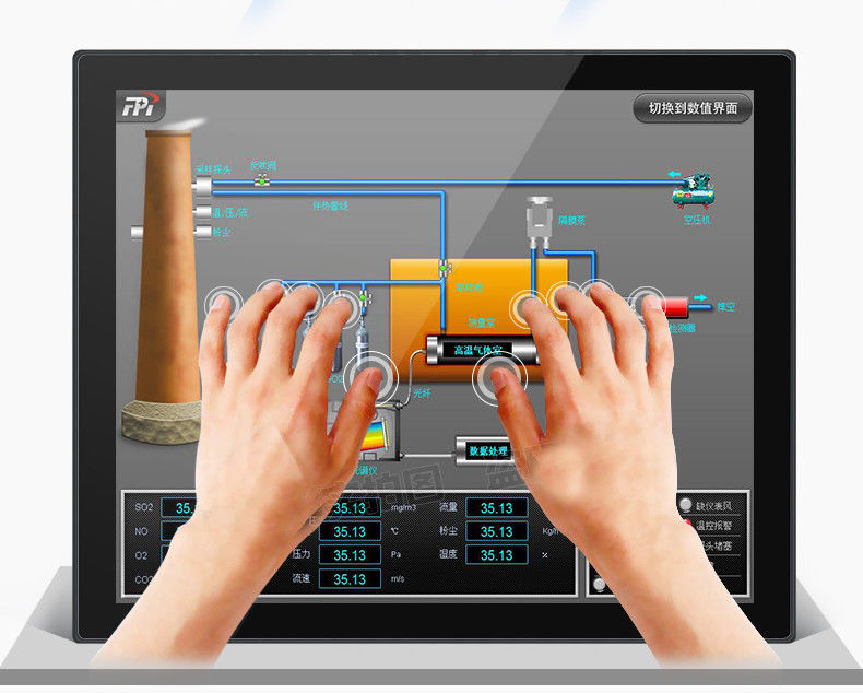 18.5 Inch Embedded Stainless Steel Panel PC With Capacitive Touch Screen OEM ODM