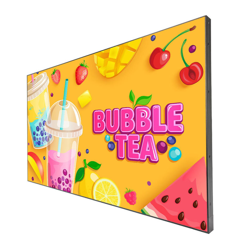 Super slim 20mm thickness UHD 49" inch LED TFT LCD display advertising signage video monitor 400nit 700nit metal casing