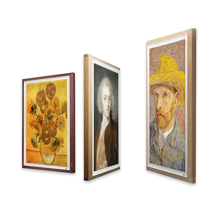 Home/Hall/Hotel Decoration NFT Digital art Frame Advertising Player Video WIFI Android LCD Screen 4K display with wooden frame
