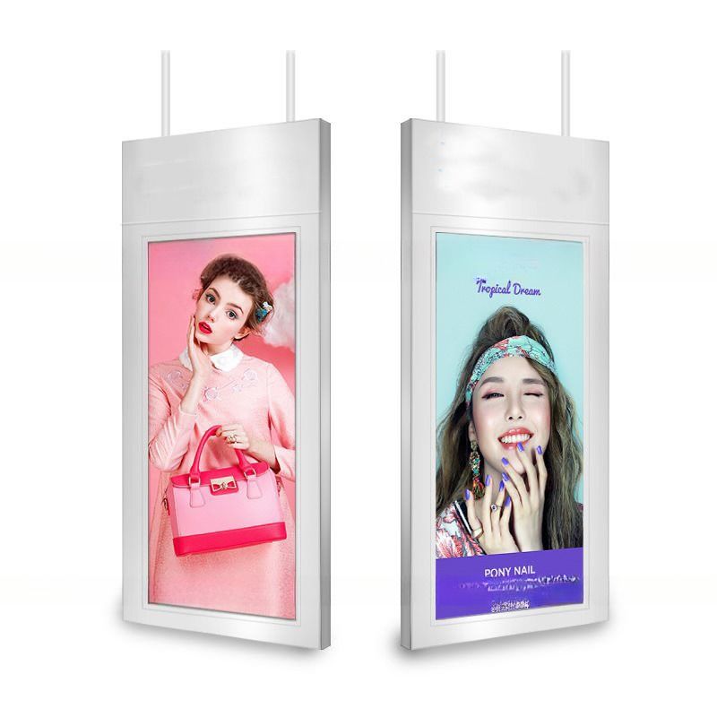 43" inch double sided LCD wireless WIFI network Android advertising monitor with ceiling mounting roof mounting
