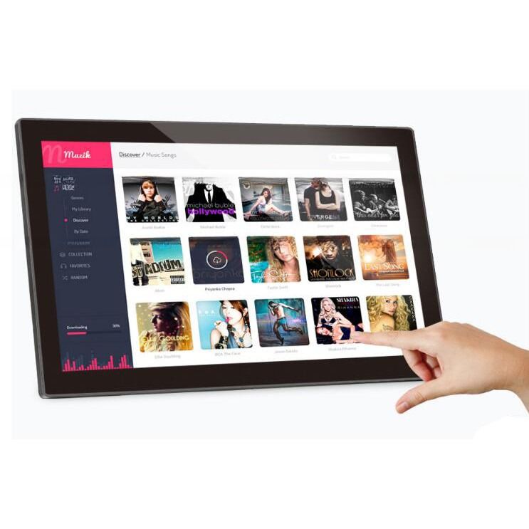 21.5" inch LCD retail ordering interactive Android tablet for restaurant shopping mall