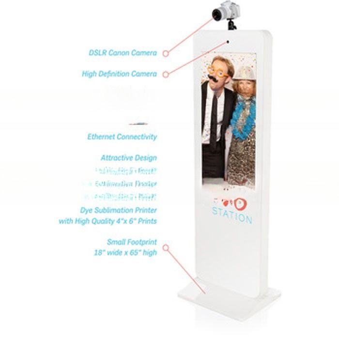 47" inch floor stand all-in-one PC kiosk touchscreen photobooth