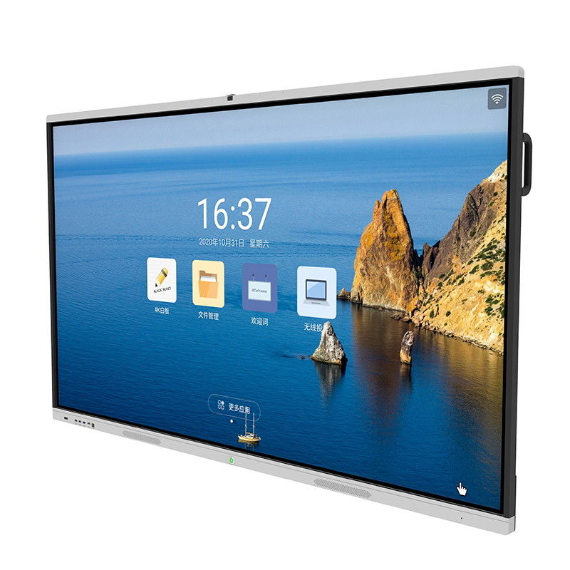 IR Multi Touch Interactive Whiteboard Panel 86 Inch With Microphone Webcam