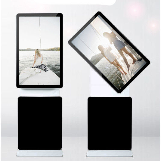 Rotatable 32 Inch Floor Standing LCD Advertising Display With Split Display Function