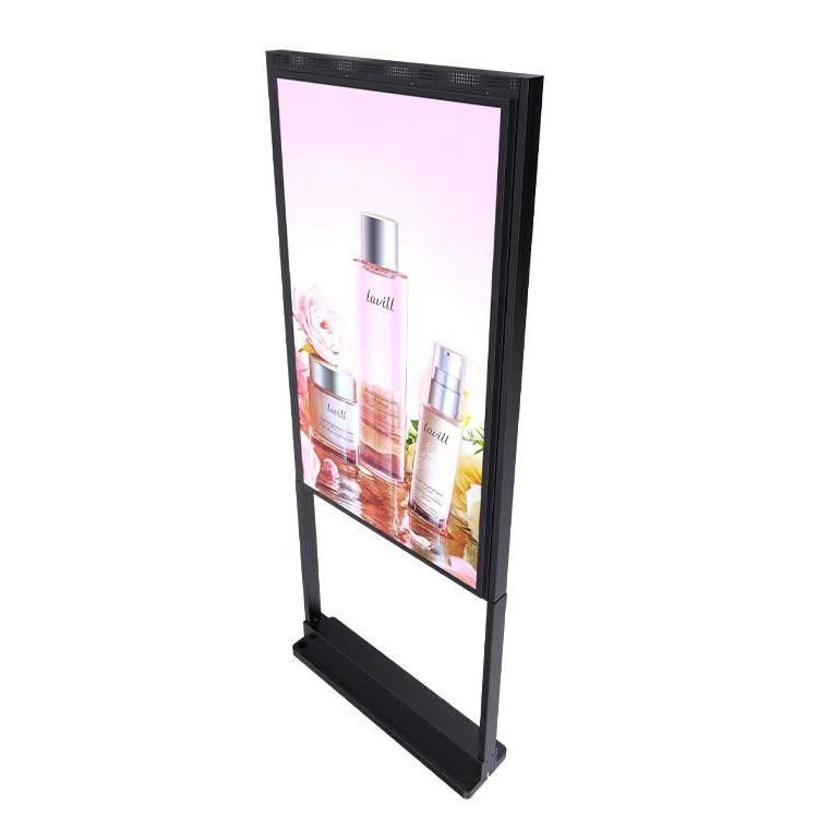 49 Inch High Brightness Free Standing Advertising LCD Sign Double Sided Screen