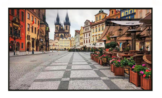 High Brightness 27 Inch Ultra Thin Narrow Bezel Wall Mounted LCD Advertising Display