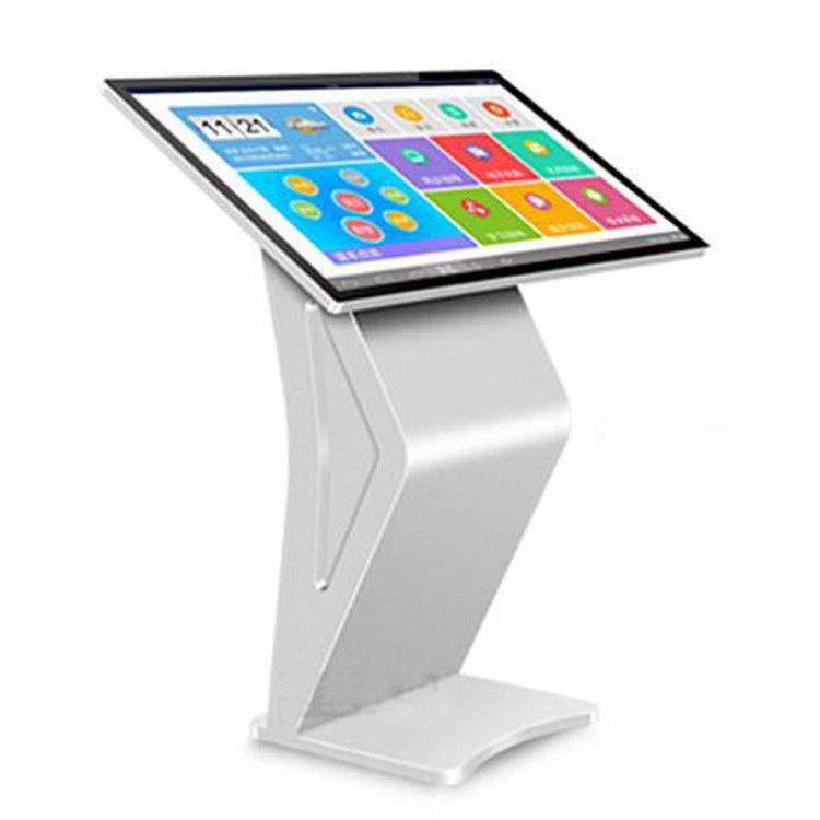 Horizontal 55 Inch Infrared Touch Screen LCD Self Service Kiosk Full Viewing Angle