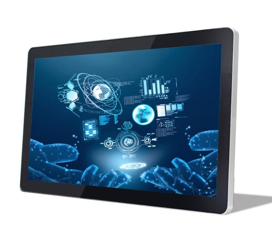 Wall Mounted 21.5 Inch Industrial Touch Screen Monitor With HDMI VGA DVI USB Ports