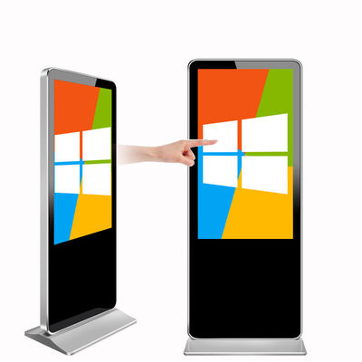 Ground standing 65 inch interactive self-service terminal kiosk touchscreen monitor (Win10/11 or Android OS) 4K UHD