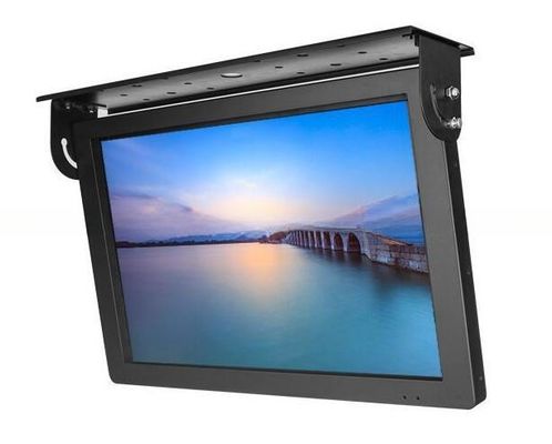 Metal Housing 18.5 Inch Coach Metro Bus Monitor LCD Media Display With Wide Voltage DC 12V 24V