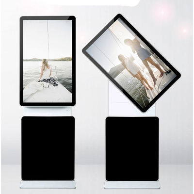 Rotatable 32 Inch Floor Standing LCD Advertising Display With Split Display Function