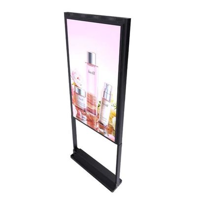 49 Inch High Brightness Free Standing Advertising LCD Sign Double Sided Screen