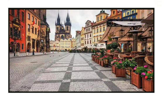 High Brightness 27 Inch Ultra Thin Narrow Bezel Wall Mounted LCD Advertising Display