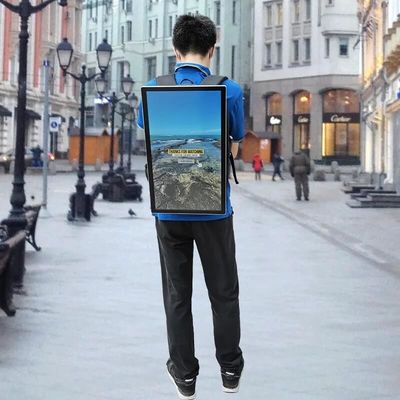 23.8 Inch Backpack High Brightness Advertising LCD Display WIFI Network Android Display